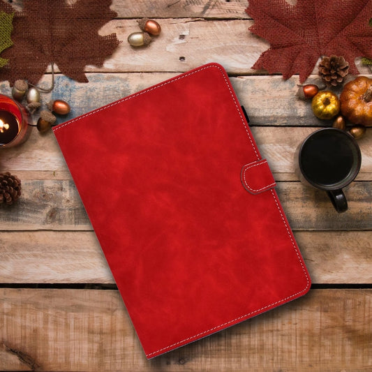 For iPad Pro 11 2024 Cowhide Texture Tablet Leather Smart Case(Red) by buy2fix
