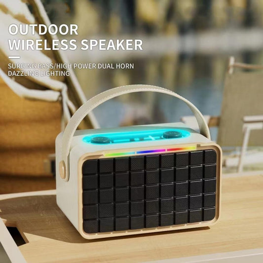 NewRixing NR8801 15W Portable Outdoor Bluetooth Speaker TWS Stereo Speaker(khaki) by NewRixing