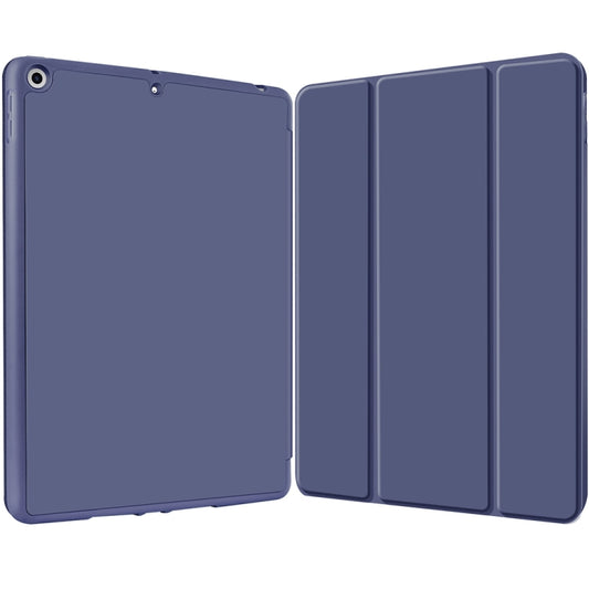 For iPad 10.2 2021 / 2020 / 2019 3-fold TPU Smart Leather Tablet Case with Pen Slot(Royal Blue) - iPad 10.2 Cases by buy2fix | Online Shopping UK | buy2fix