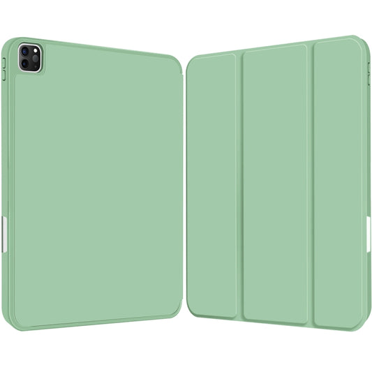 For iPad Pro 11 2022 / 2021 / 2020 3-fold TPU Smart Leather Tablet Case with Pen Slot(Green) - iPad Pro 11 (2022/2021) Cases by buy2fix | Online Shopping UK | buy2fix