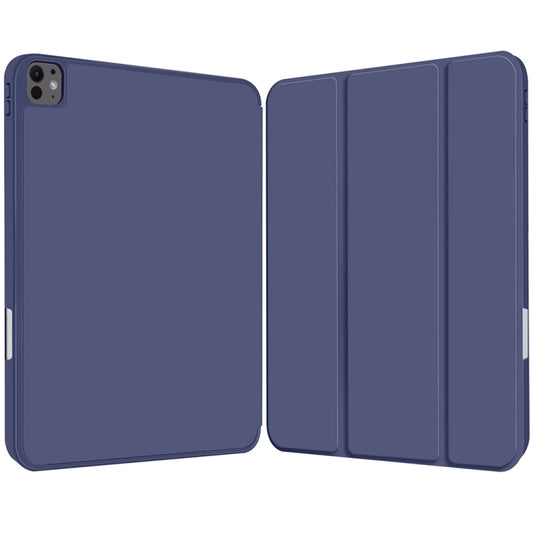 For iPad Pro 13 2025 / 2024 3-fold TPU Smart Leather Tablet Case with Pen Slot(Royal Blue) by buy2fix