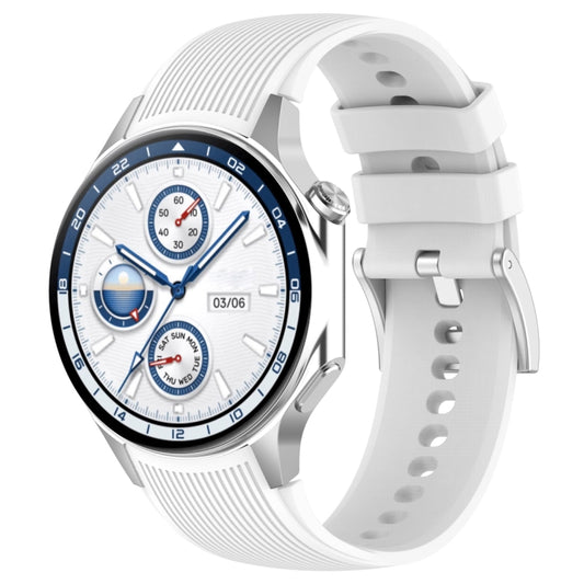For OPPO Watch X2 Vertical Texture Silicone Watch Band(White) - Watch Bands by buy2fix | Online Shopping UK | buy2fix