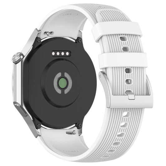 For OPPO Watch X2 Vertical Texture Silicone Watch Band(White) - Watch Bands by buy2fix | Online Shopping UK | buy2fix