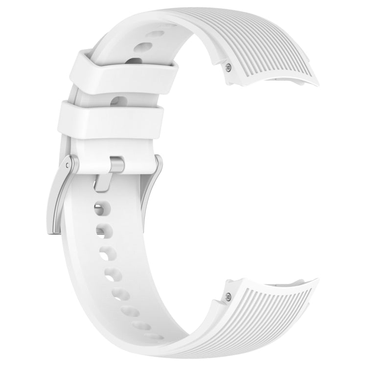 For OPPO Watch X2 Vertical Texture Silicone Watch Band(White) - Watch Bands by buy2fix | Online Shopping UK | buy2fix