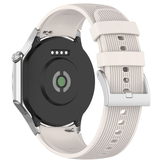 For OPPO Watch X2 Vertical Texture Silicone Watch Band(Creamy White) - Watch Bands by buy2fix | Online Shopping UK | buy2fix