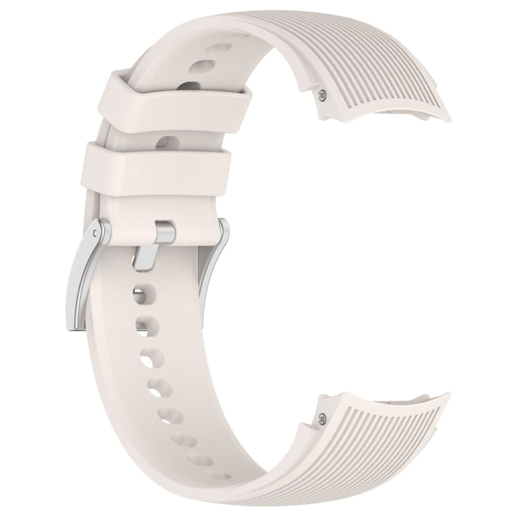 For OPPO Watch X2 Vertical Texture Silicone Watch Band(Creamy White) - Watch Bands by buy2fix | Online Shopping UK | buy2fix