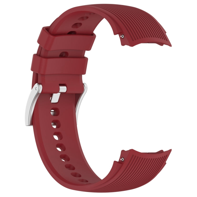 For OPPO Watch X2 Vertical Texture Silicone Watch Band(Red) - Watch Bands by buy2fix | Online Shopping UK | buy2fix