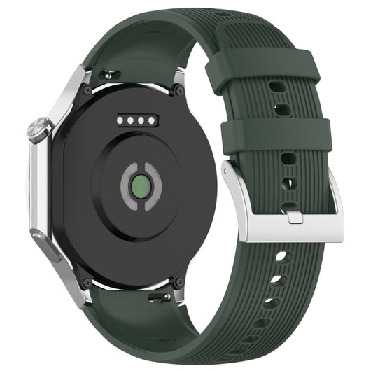 For OPPO Watch X2 Vertical Texture Silicone Watch Band(Dark Green) - Watch Bands by buy2fix | Online Shopping UK | buy2fix