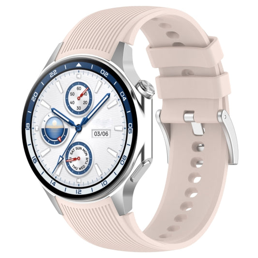 For OPPO Watch X2 Vertical Texture Silicone Watch Band(Pink) - Watch Bands by buy2fix | Online Shopping UK | buy2fix