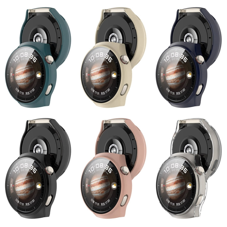 For Huawei Watch 4 Pro Space Edition PC + Curved Glass Film Integrated Watch Protective Case(Black) by buy2fix