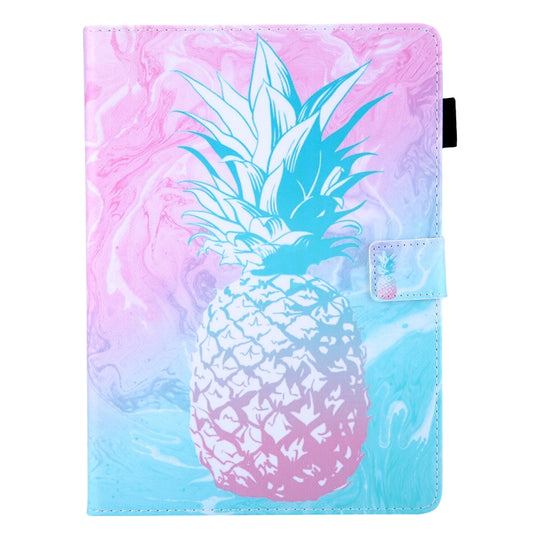 For iPad Pro 11 2025 / 2024 Colored Drawing Leather Smart Tablet Case(Blue Pink Pineapple) by buy2fix