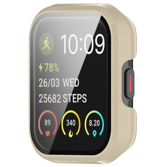 For SKG V7 / V7 Pro Tempered Film Integrated PC Watch Protective Cover(Ivory White) - Watch Case by buy2fix | Online Shopping UK | buy2fix
