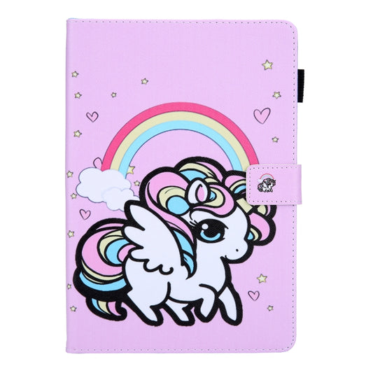 For iPad Pro 11 2025 / 2024 Colored Drawing Leather Smart Tablet Case(Rainbow Unicorn) by buy2fix