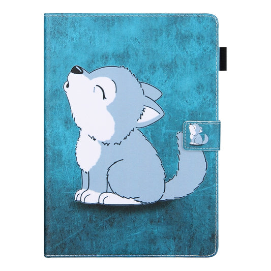 For iPad Pro 11 2025 / 2024 Colored Drawing Leather Smart Tablet Case(Cute Wolf) by buy2fix