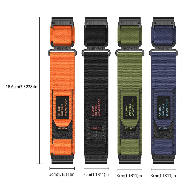 For Garmin MARQ Athlete Gen 2 22mm Two-Section Nylon Watch Band(Army Green) by buy2fix
