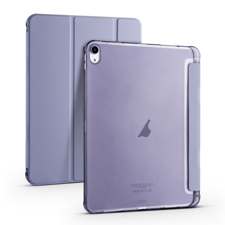 For iPad Air 11 2025 / 2024 3-fold TPU Leather Smart Tablet Case with Pen Slot(Lavender Purple) - iPad Air 11 2025 / 2024 Cases by buy2fix | Online Shopping UK | buy2fix