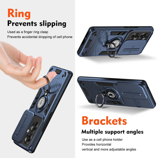 For OPPO Reno11 F / F25 Pro Camshield Ring Holder Phone Case(Royal Blue) by buy2fix