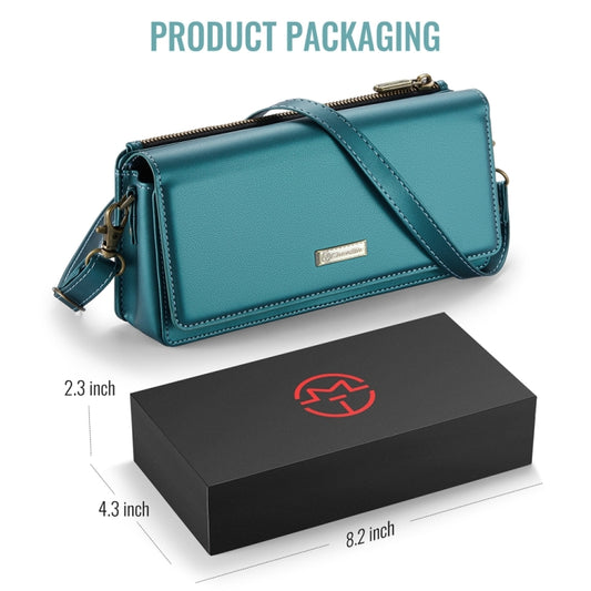 CaseMe ME30 Max Multifunctional Large-Capacity Shoulder Crossbody Phone Bag(Blue Green) by CaseMe