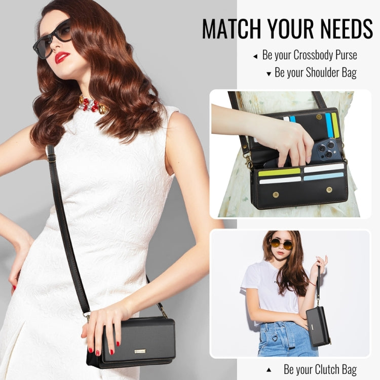 CaseMe ME30 Max Multifunctional Large-Capacity Shoulder Crossbody Phone Bag(Black) by CaseMe