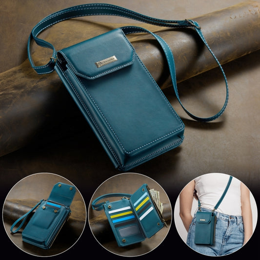 CaseMe Me40 Vertical Multifunctional Shoulder Crossbody Phone Bag(Blue Green) by CaseMe