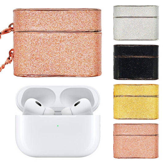 For AirPods Pro 2 Cylindrical Glitter Leather Texture Bluetooth Earphone Protective Case(Silver) by buy2fix
