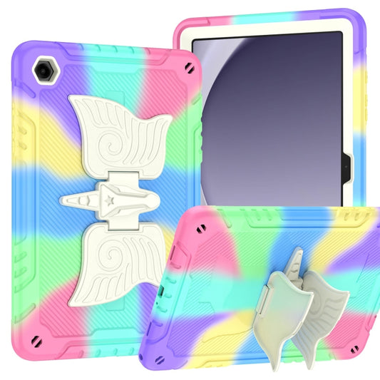 For Samsung Galaxy A9+ Kickstand PC Hybrid Silicone Tablet Case(Colorful Purple) - Galaxy Tab A9+ by buy2fix | Online Shopping UK | buy2fix