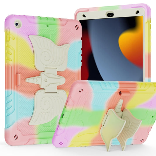 For iPad 10.2 2021/2020/2019 Kickstand PC Hybrid Silicone Tablet Case(Colorful Rose Gold) - iPad 10.2 Cases by buy2fix | Online Shopping UK | buy2fix