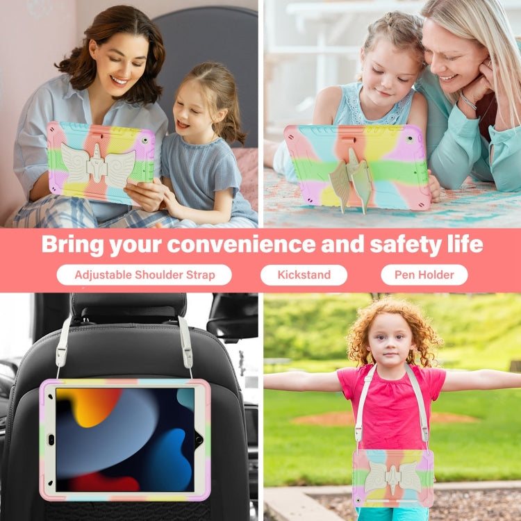 For iPad 10.2 2021/2020/2019 Kickstand PC Hybrid Silicone Tablet Case(Colorful Rose Gold) - iPad 10.2 Cases by buy2fix | Online Shopping UK | buy2fix