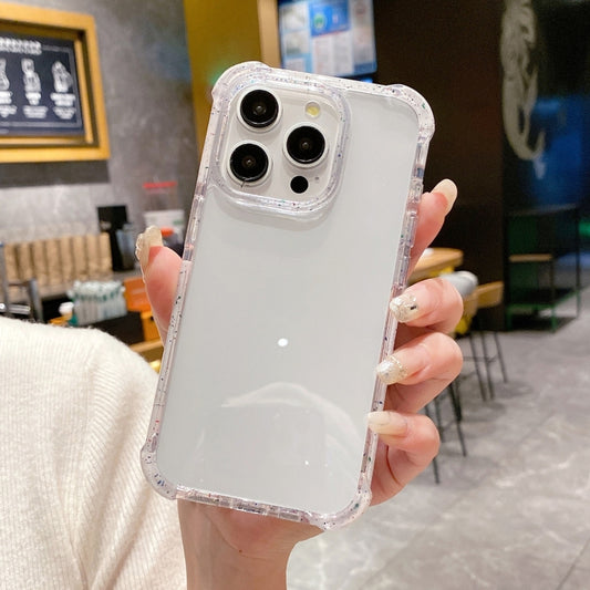 For iPhone 16 Plus Acrylic Color Point Transparent Phone Case(White) by buy2fix