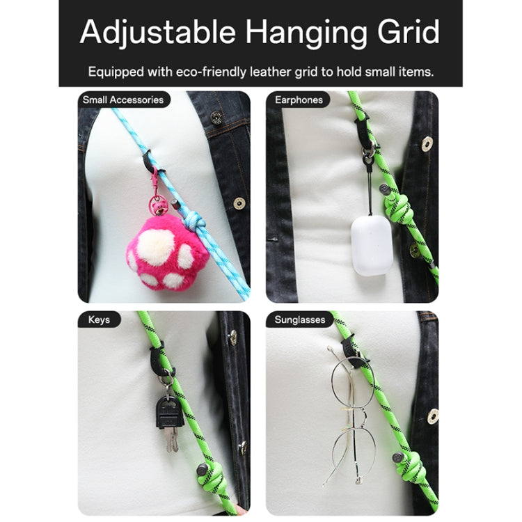 ROCK Multifunctional Luminous Phone Crossbody Lanyard Wrist Lanyard(Fluorescent Blue) - Lanyards & Wrist Straps by ROCK | Online Shopping UK | buy2fix