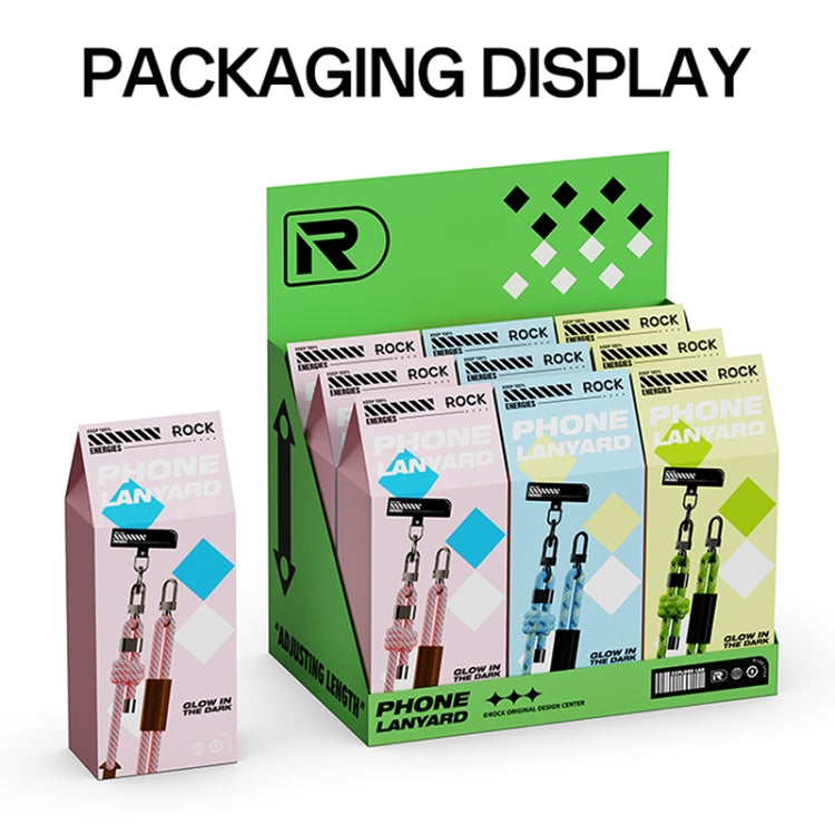 ROCK Multifunctional Luminous Phone Crossbody Lanyard Wrist Lanyard(Fluorescent Green) - Lanyards & Wrist Straps by ROCK | Online Shopping UK | buy2fix