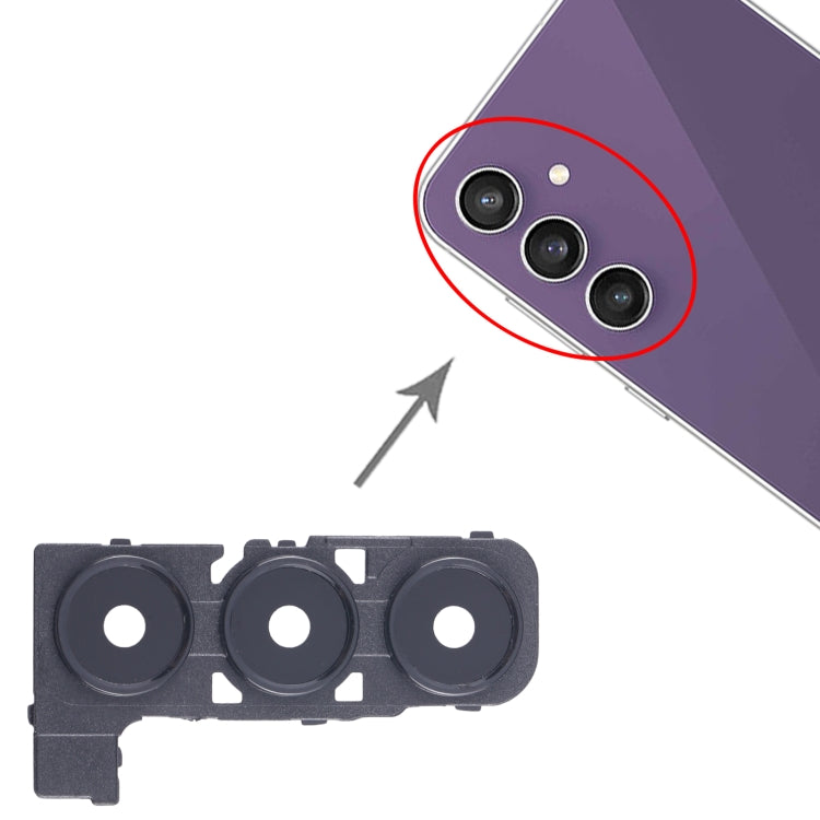 For Samsung Galaxy A25 SM-A256B 10pcs Original Rear Camera Lens Cover(Black) - Camera Series by buy2fix | Online Shopping UK | buy2fix