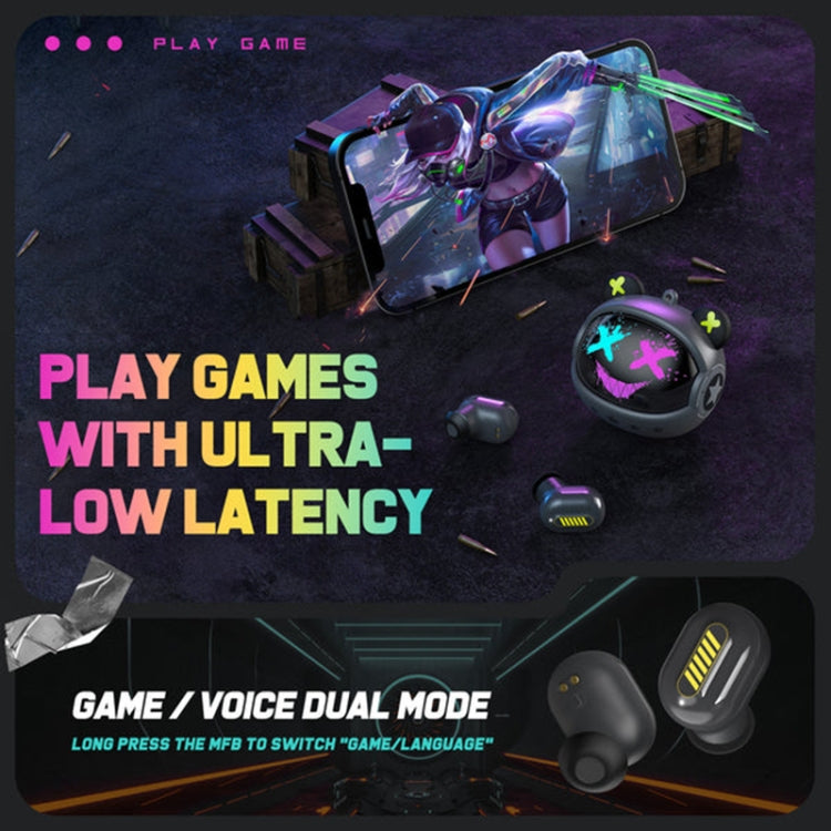 ONIKUMA T20 TWS Gaming Wireless Bluetooth Earphone(Grey) by ONIKUMA