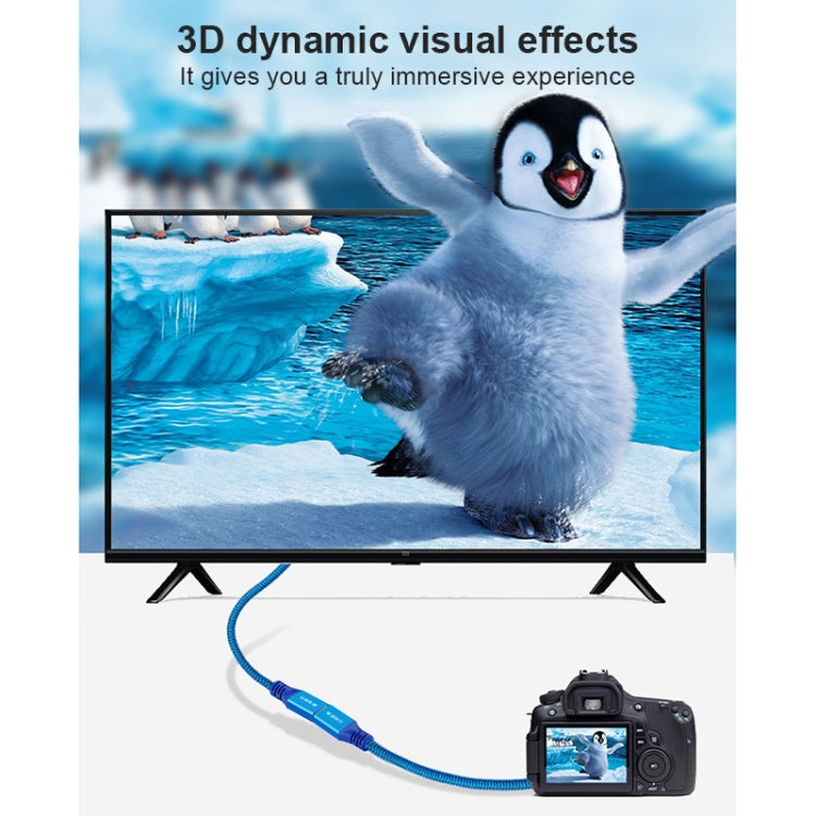 USB 3.0 Male To Micro USB 3.0 Male Braided Cable, Length:0.6m(Blue) by buy2fix