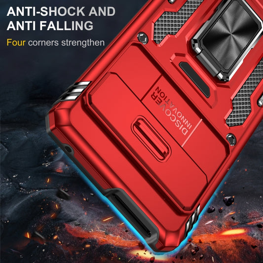For Google Pixel 9 Pro XL 6.8 Armor PC + TPU Camera Shield Phone Case(Red) by buy2fix