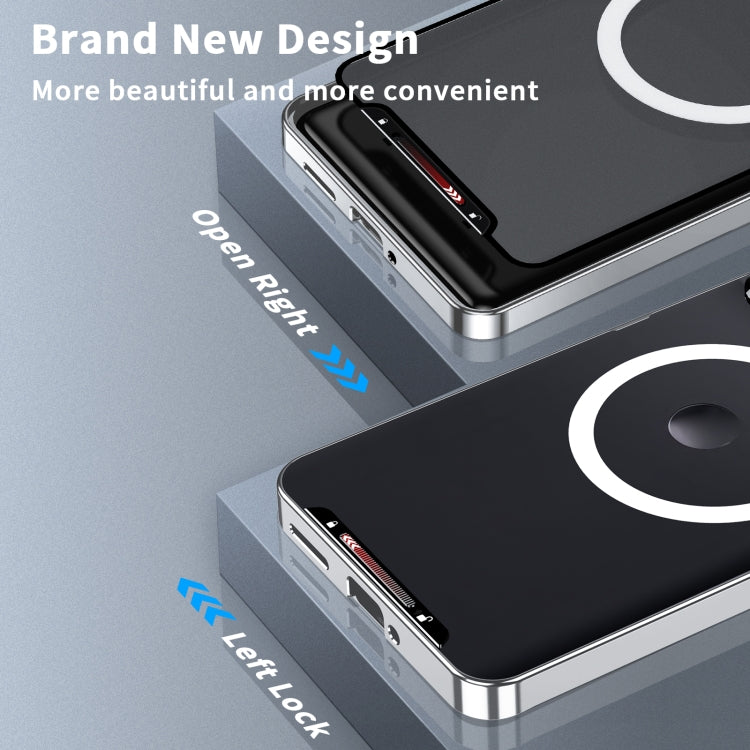 For Motorola Edge 50 Pro Frosted Metal MagSafe Magnetic Phone Case(Silver) - Motorola Cases by buy2fix | Online Shopping UK | buy2fix