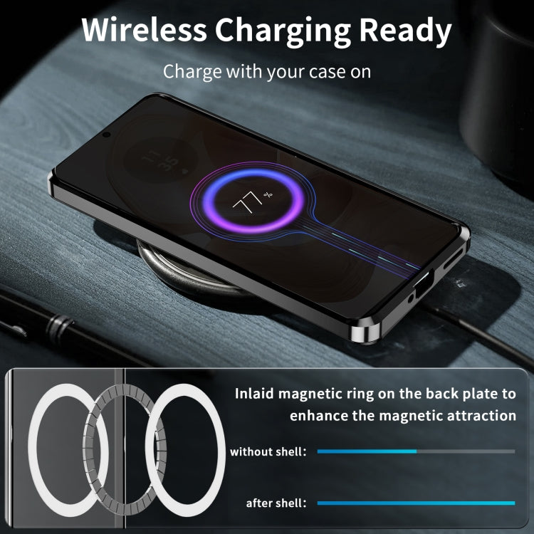 For Motorola Moto X50 Ultra Frosted Metal MagSafe Magnetic Phone Case(Black) - Motorola Cases by buy2fix | Online Shopping UK | buy2fix