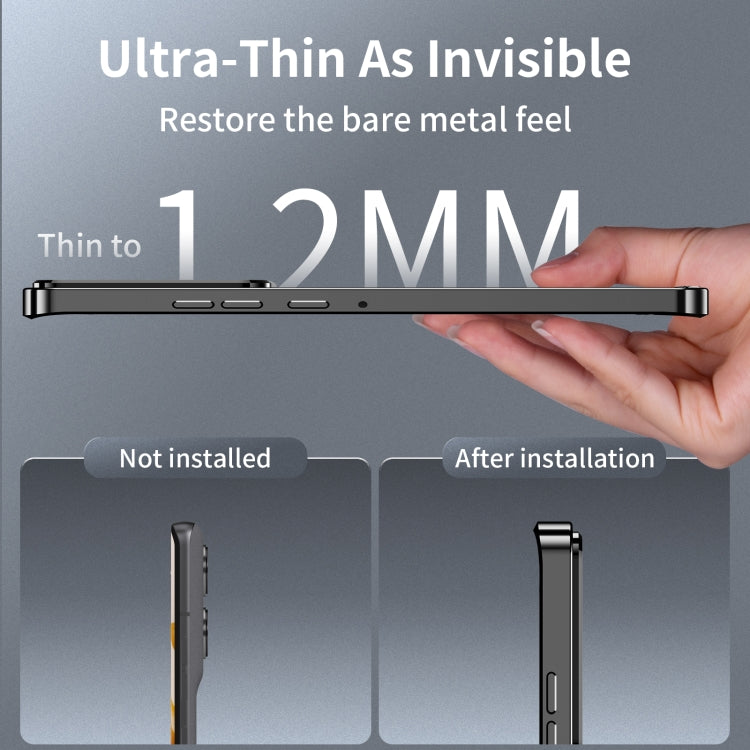 For Motorola Edge 50 Frosted Metal MagSafe Magnetic Phone Case(Black) - Motorola Cases by buy2fix | Online Shopping UK | buy2fix