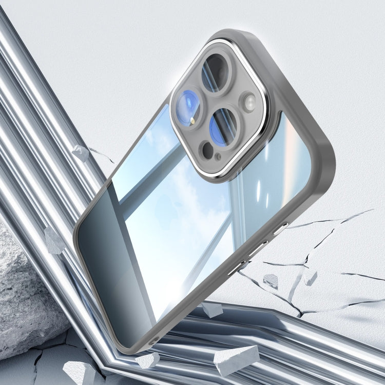 For iPhone 15 Pro Acrylic Hybrid TPU Armor Shockproof Phone Case(Grey) - iPhone 15 Pro Cases by buy2fix | Online Shopping UK | buy2fix
