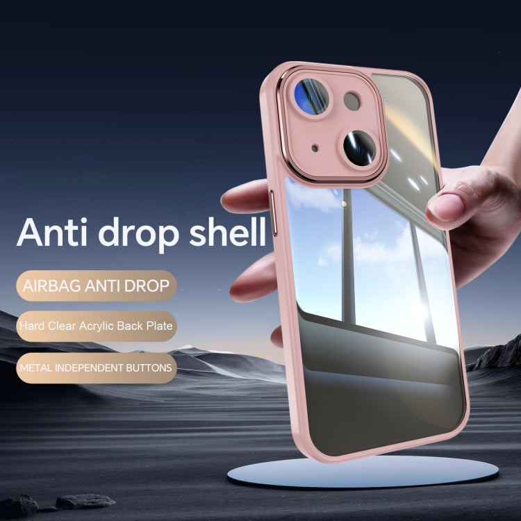 For iPhone 15 Acrylic Hybrid TPU Armor Shockproof Phone Case(Pink) - iPhone 15 Cases by buy2fix | Online Shopping UK | buy2fix