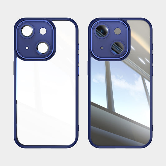 For iPhone 15 Acrylic Hybrid TPU Armor Shockproof Phone Case(Blue) by buy2fix