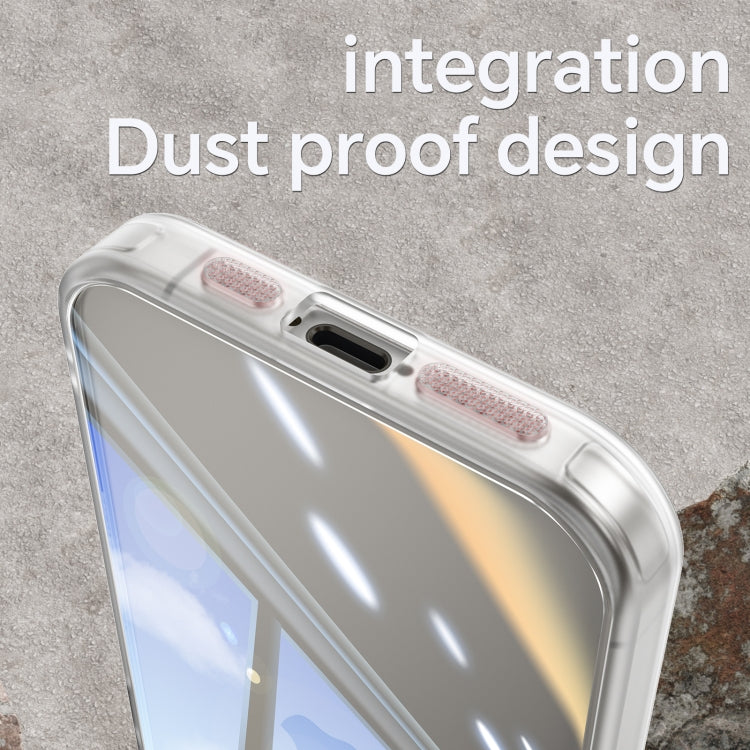 For iPhone 15 Acrylic Hybrid TPU Armor Shockproof Phone Case(Transparent) - iPhone 15 Cases by buy2fix | Online Shopping UK | buy2fix