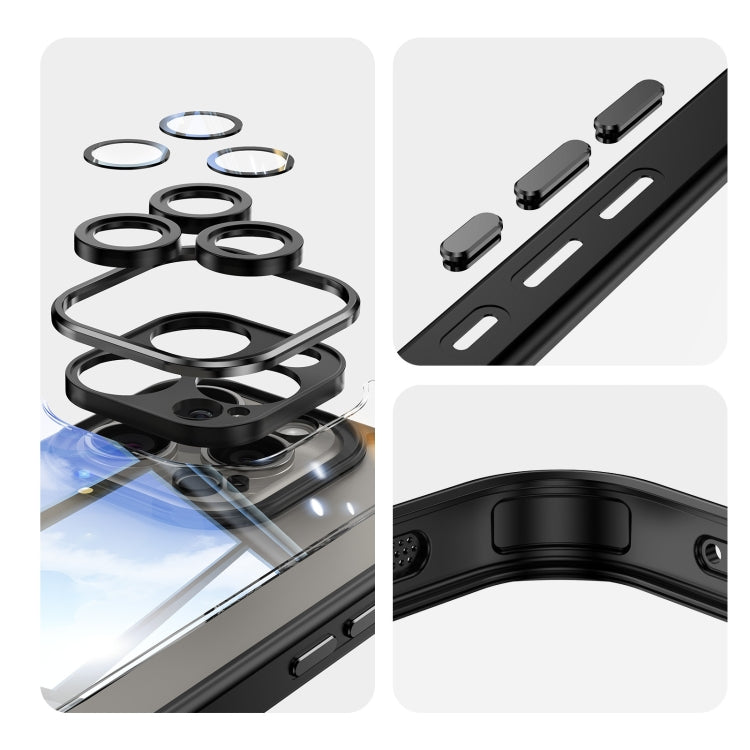 For iPhone 14 Pro Acrylic Hybrid TPU Armor Shockproof Phone Case(Black) - iPhone 14 Pro Cases by buy2fix | Online Shopping UK | buy2fix