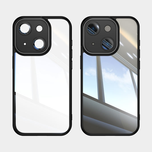 For iPhone 13 Acrylic Hybrid TPU Armor Shockproof Phone Case(Black) by buy2fix