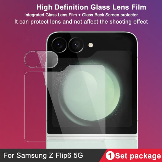 For Samsung Galaxy Z Flip6 1 Sets imak Integrated Lens Film + Glass Rear Screen Sticker by imak