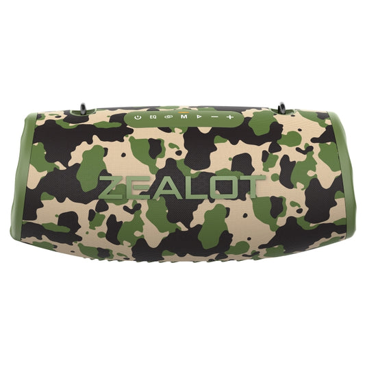 Zealot S87 80W Portable Outdoor Bluetooth Speaker with RGB Light(Camouflage) by ZEALOT
