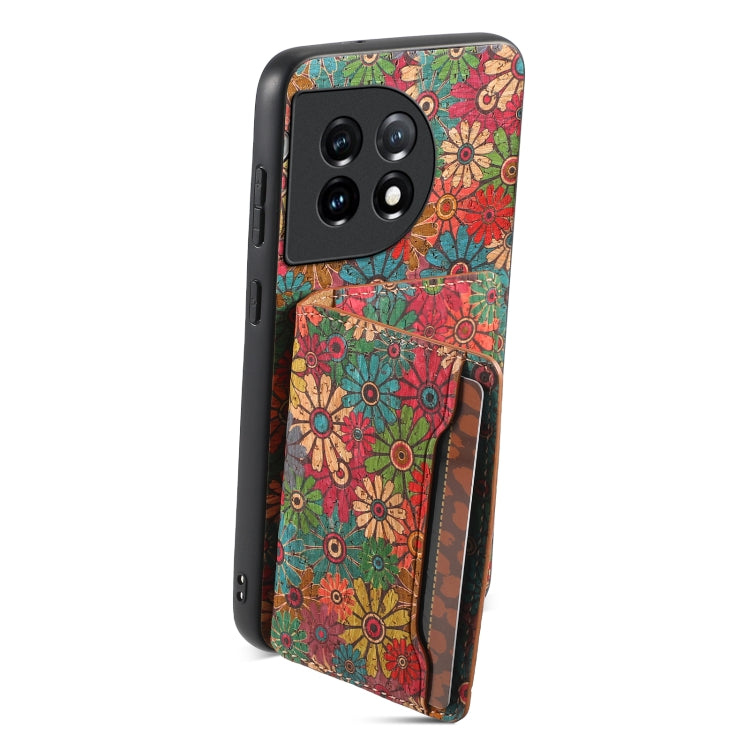 For OnePlus 11 Card Slot Holder Phone Case(Spring Green) - OnePlus Cases by buy2fix | Online Shopping UK | buy2fix