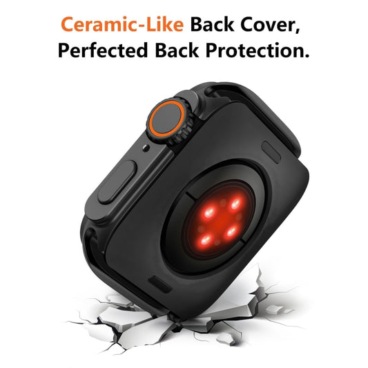 For Apple Watch Series 6 / 5 / 4 / SE 44mm Change to Ultra 49mm Titanium Alloy Watch Case(Black) - Watch Cases by buy2fix | Online Shopping UK | buy2fix