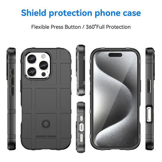For iPhone 16 Pro Full Coverage Shockproof TPU Phone Case(Black) by buy2fix