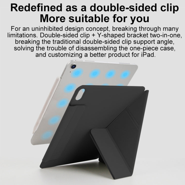 For iPad Air 13 2025 / 2024 Y-Shape Double-sided Clip Magnetic Smart Tablet Case(Blue) - iPad Air 13 2025 / 2024 Cases by buy2fix | Online Shopping UK | buy2fix